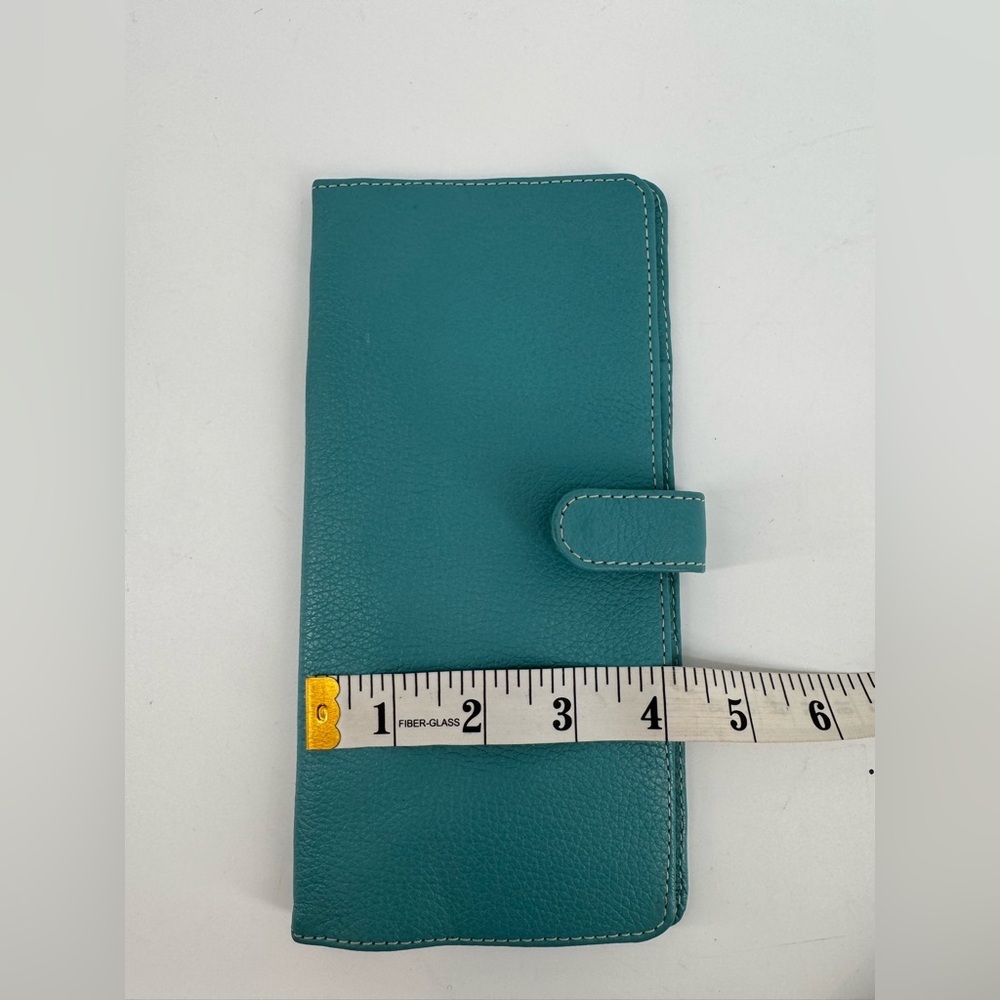 Travel Passport Holder Wallet Holder Blue Genuine Leather Card Cover - Picture 6 of 6